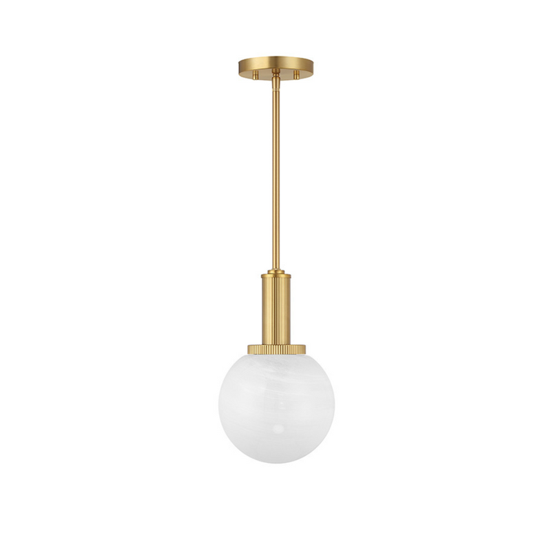 1-Light Strie Globe Pendant