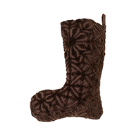 Stocking - Velvet Cutwork [Sangria]