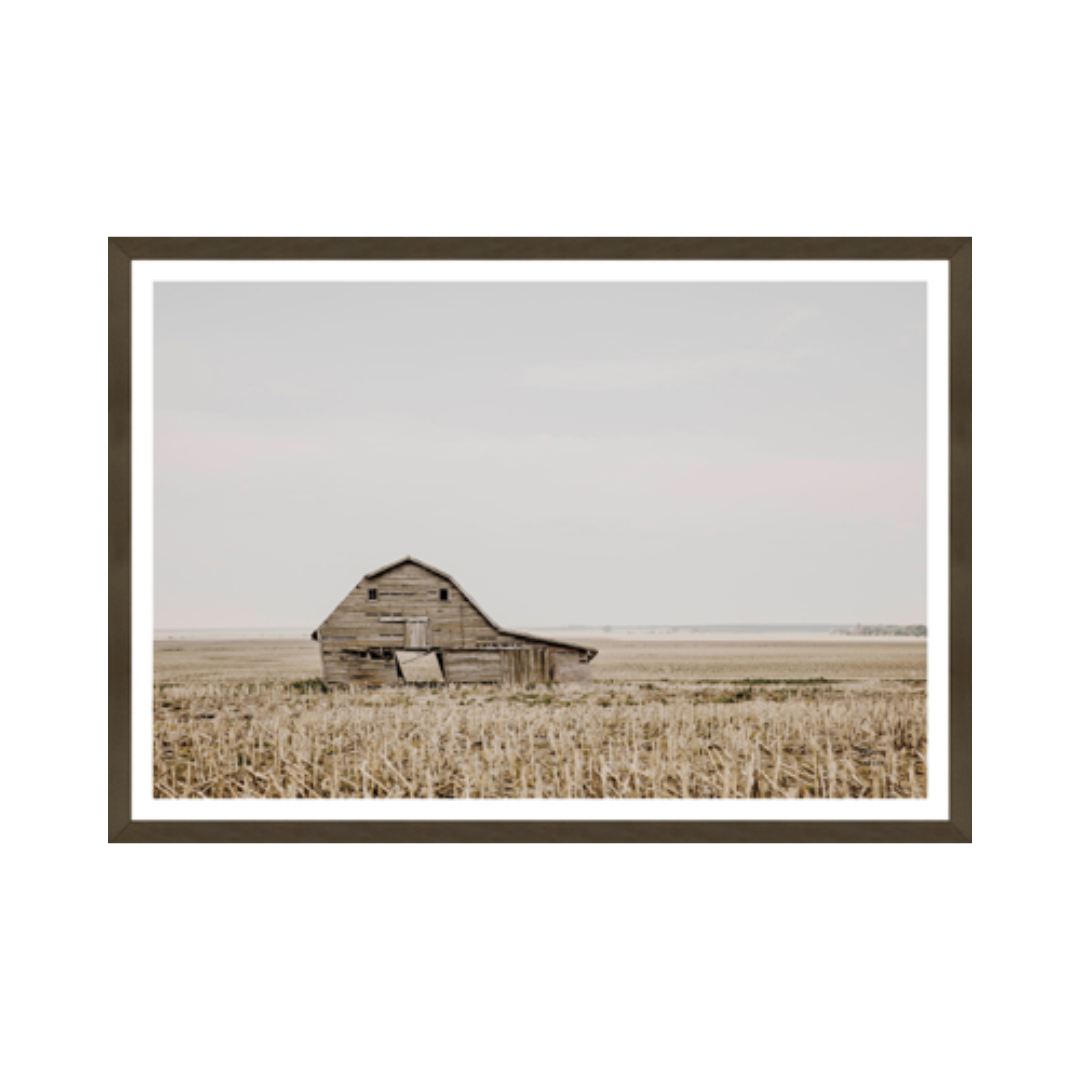 Leaning Barn Framed Print [25" x 37"]