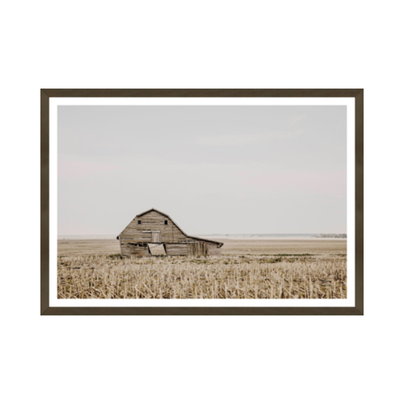 Leaning Barn Framed Print [25" x 37"]