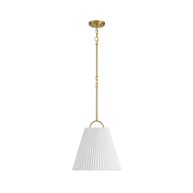 1-Light Knife Pleat Pendant