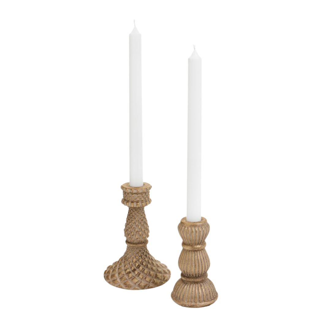 Antique Bronze Cement Candle Holder