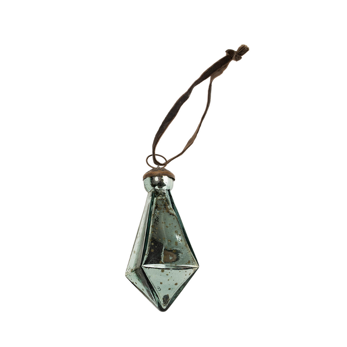 Diamond Droplet Large Ornament [Teal]
