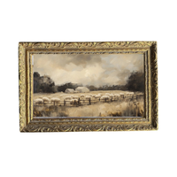 Vintage Sheep Farm Framed Print [12" x 9"]