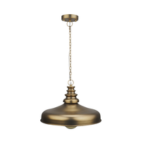 Keller 18"W Antiqued Brass Pendant