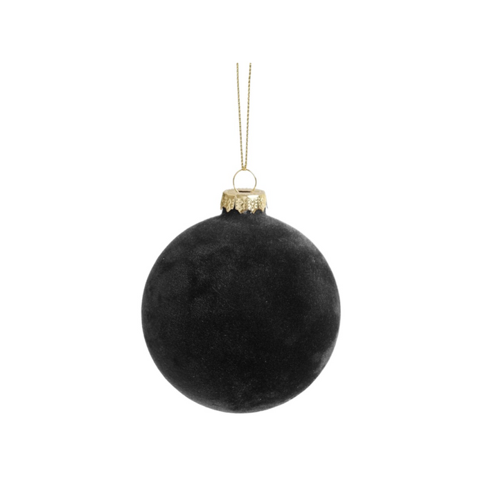Black Velvet Glass Ornament