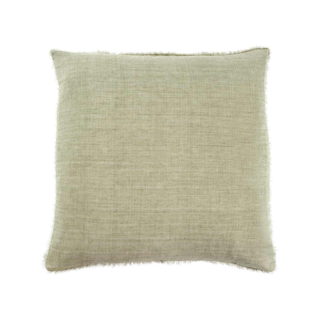 Lina Linen Pillow Cover Olive