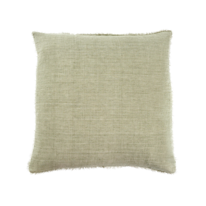 Lina Linen Pillow Cover Olive