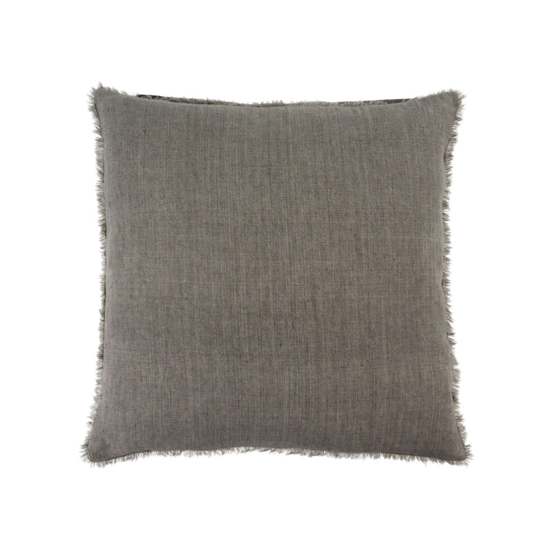 Lina Linen Pillow Warm Grey 24x24
