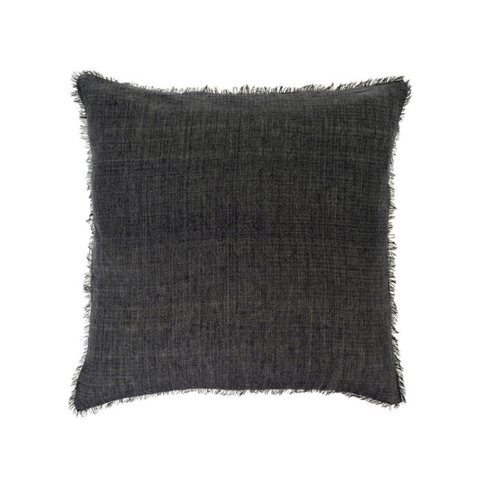 Lina Linen Pillow Coal 24x24