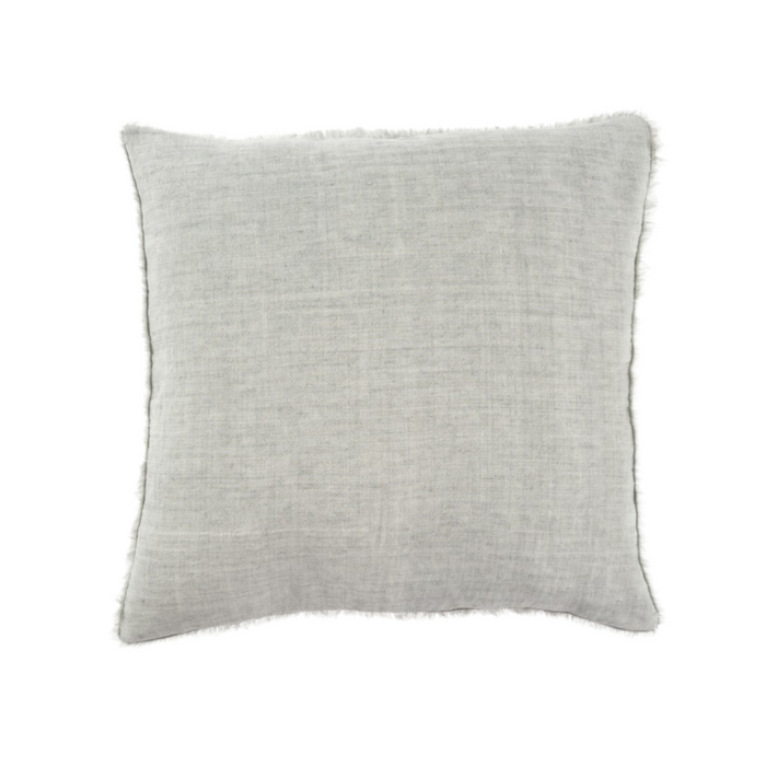 Lina Linen Pillow Flint Grey 24x24