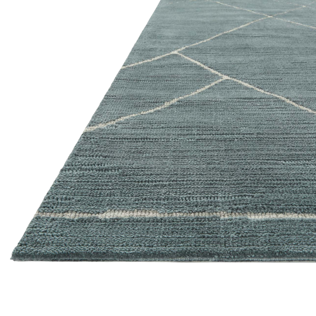 Logan LOG-01 (MH) Slate/White Rug