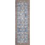 Loren LQ-01 Blue/Brick Rug