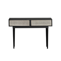 Cane Console Table - Black [FLOOR MODEL]