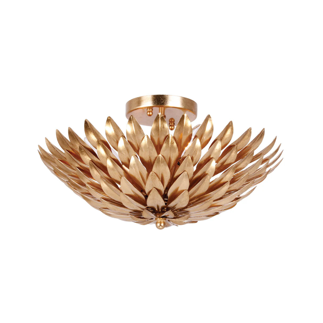 Broche 4 Light Florette Semi Flush Mount