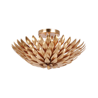 Broche 4 Light Florette Semi Flush Mount