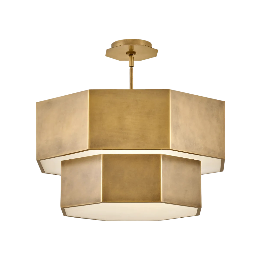 Facet 22" Convertible Semi-Flush/Chandelier
