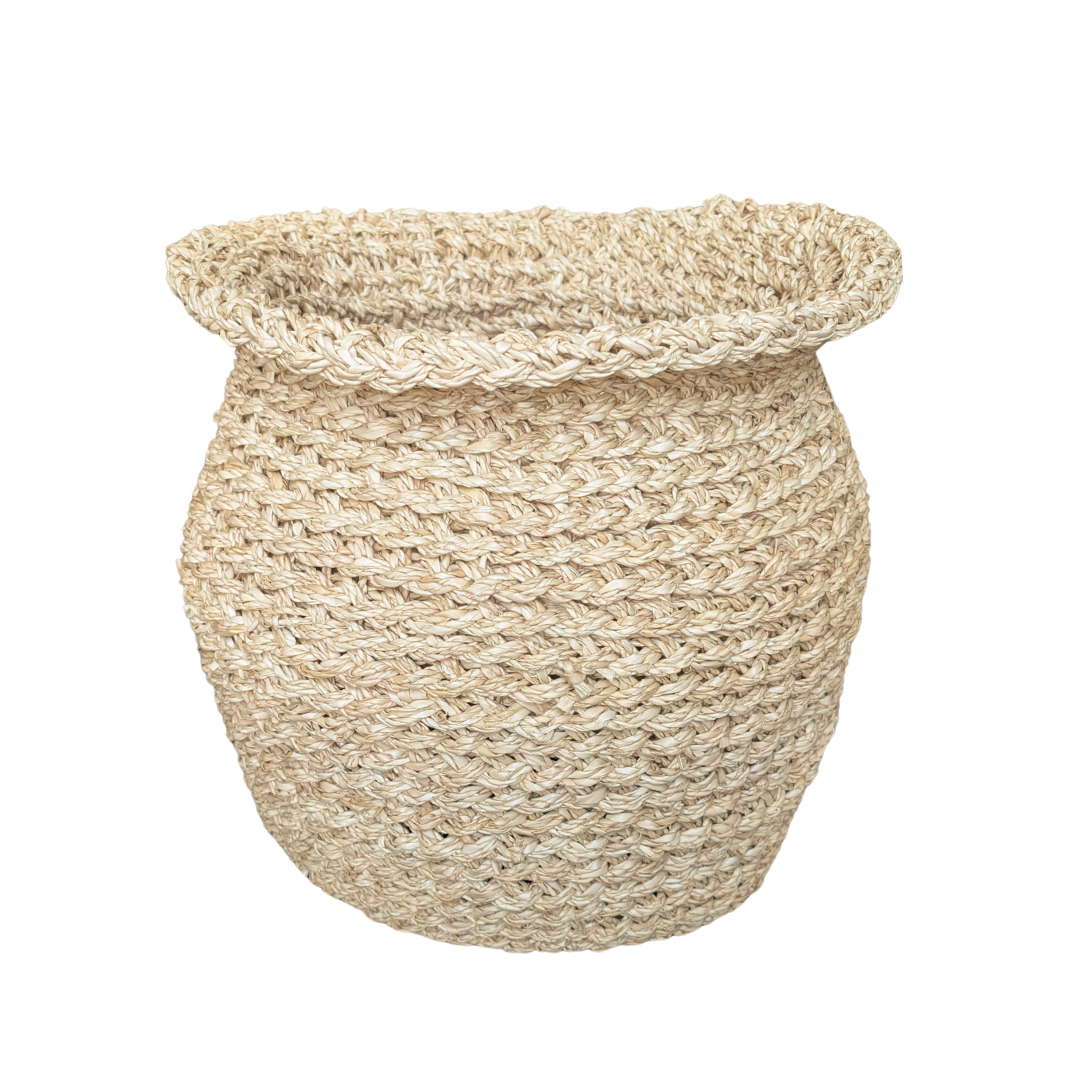 Woven Palm Planter Basket