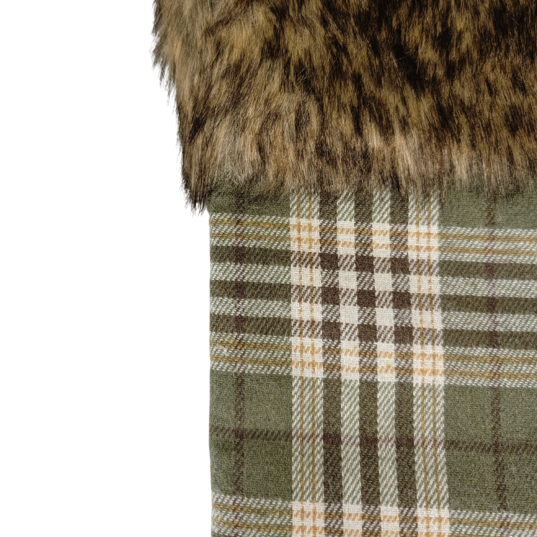 Green Check Christmas Stocking