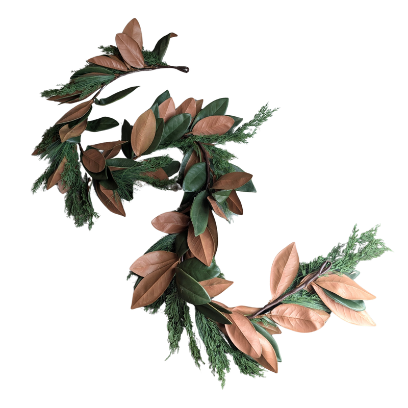Magnolia Norfolk Cypress Mix Real Touch 6' Garland