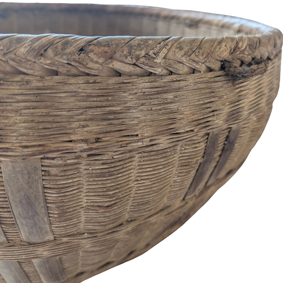 Bamboo Antique Rice Basket