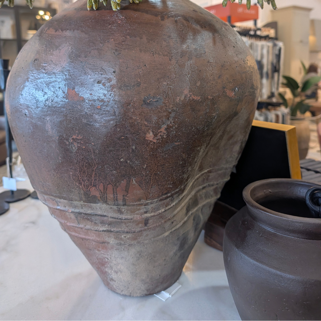 Antique Handcrafted Large Clay Pot