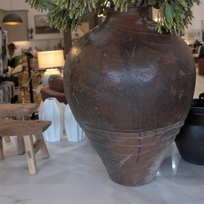 Antique Handcrafted Large Clay Pot