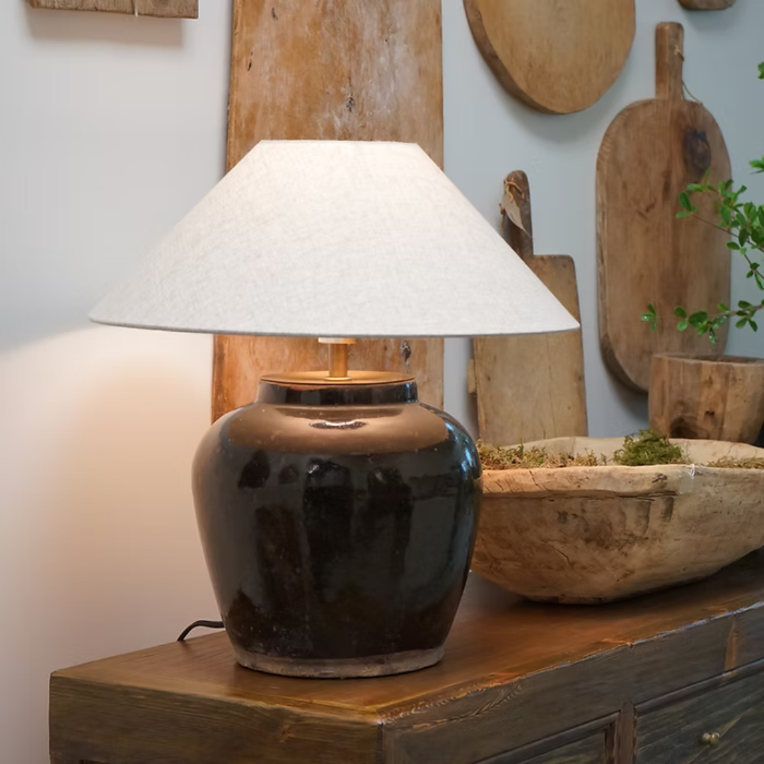 Leonne Vintage Pot Lamp - Empire Shade