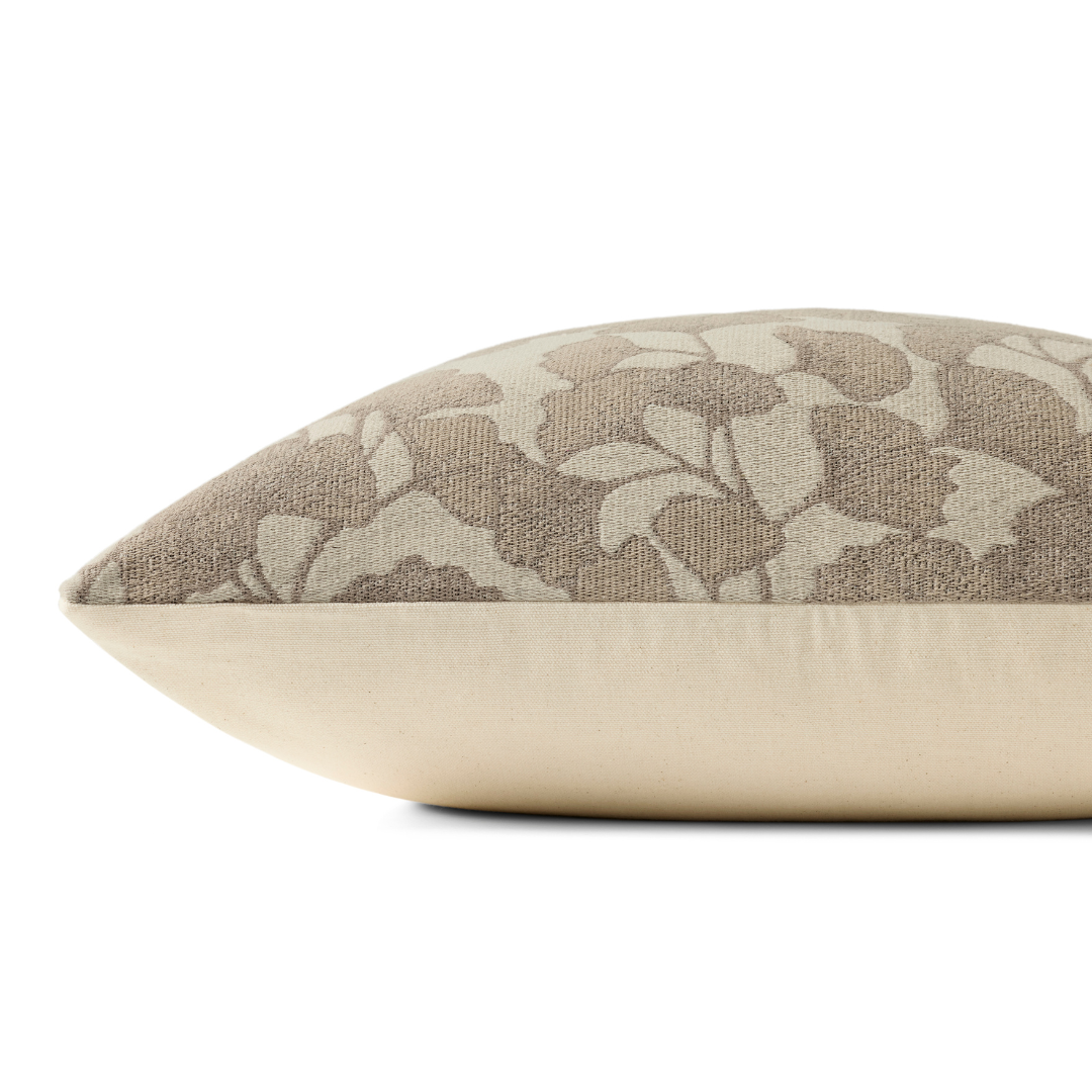 Sylva Pillow Cover [20" x 20" - Fawn Ivory/Silver]