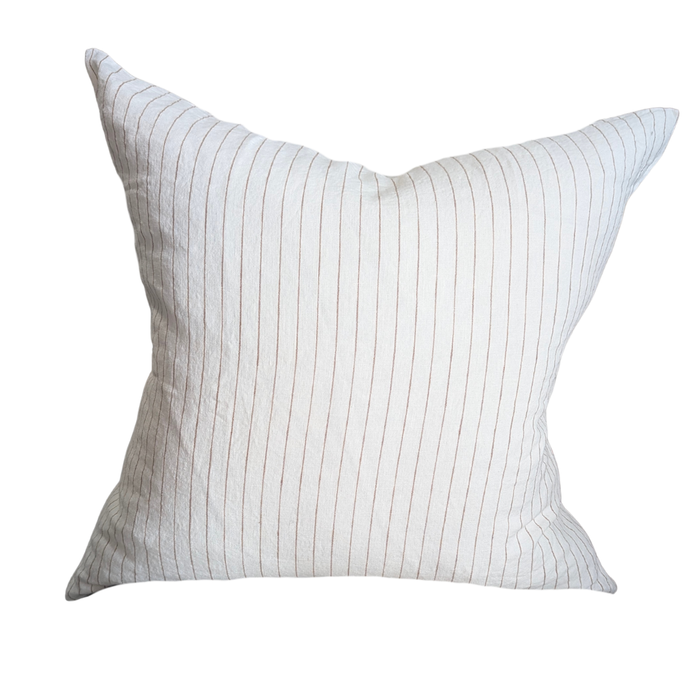 Landry 22" x 22" Pillow Cover [Rust Stripe]