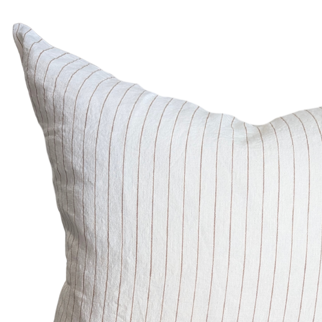 Landry 22" x 22" Pillow Cover [Rust Stripe]