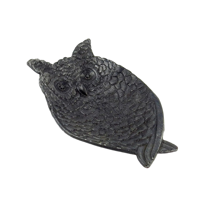 Owl Tray in Black Pewter