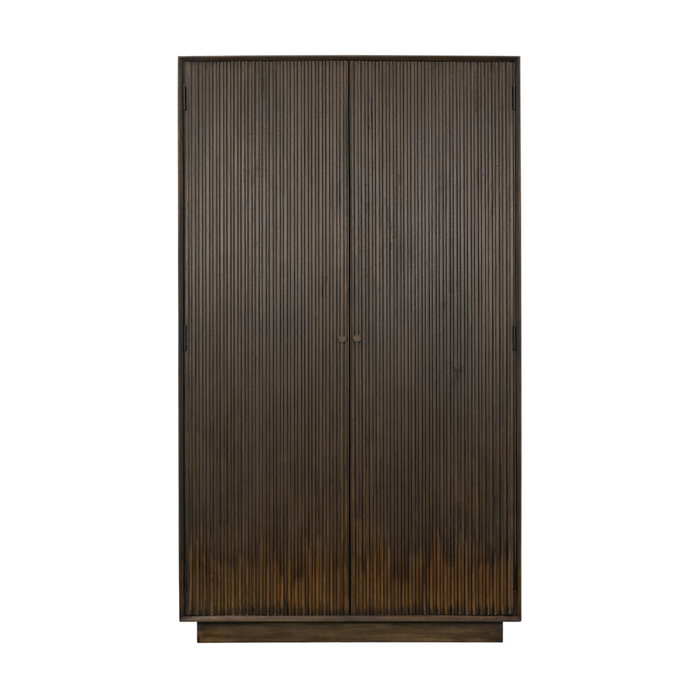 Cinder Distressed Wood Tall Cabinet