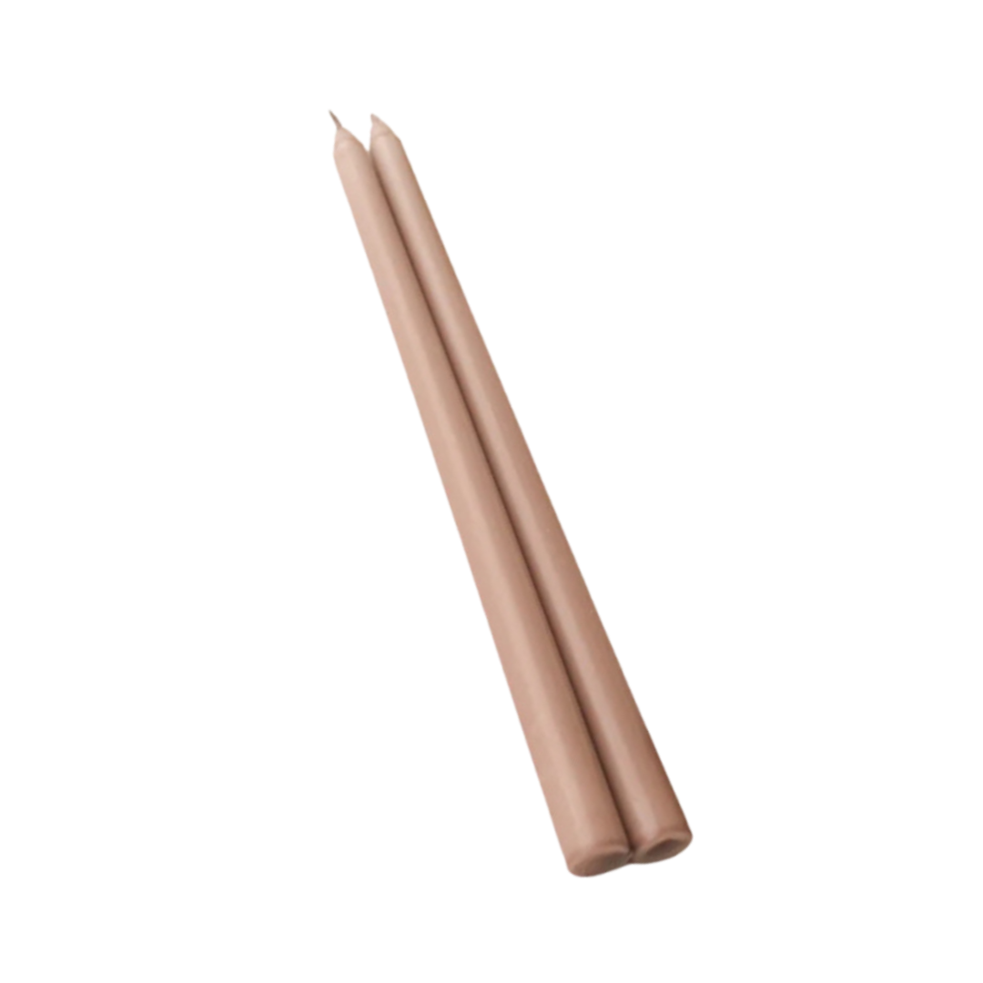 12" Taper Candles Mocha