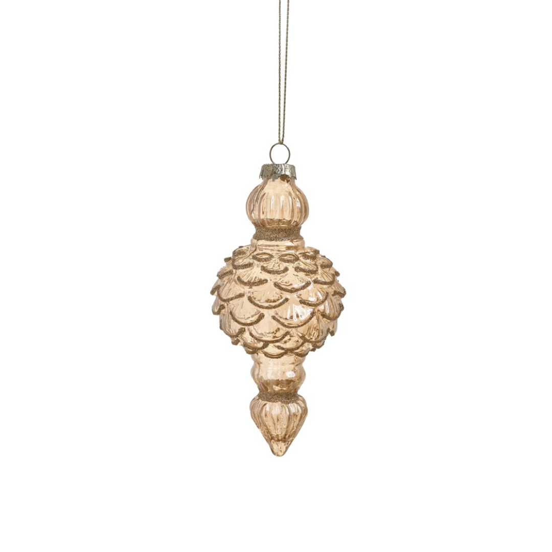 Gold Glass Finial Ornament