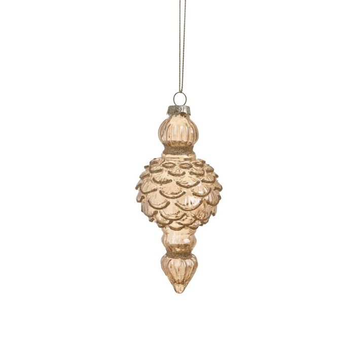 Gold Glass Finial Ornament