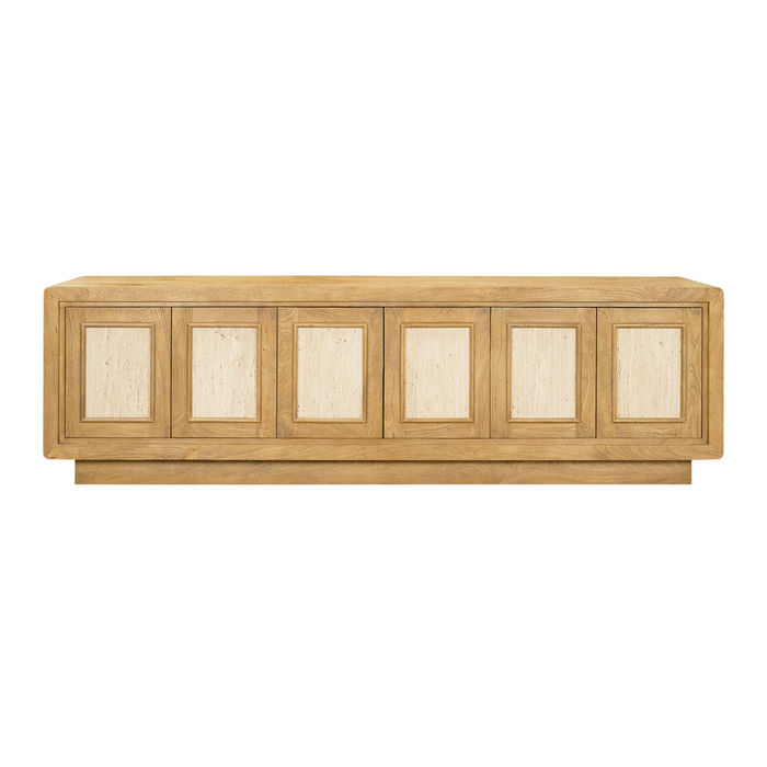 Valterra 6-Door Media Console /w Travertine