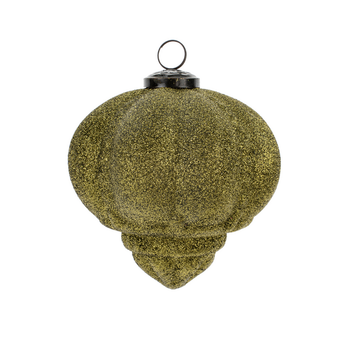 Green Shimmer Ornament - Round