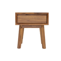 Gia 1-Drawer Nightstand [Warm Pecan]