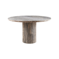 Merrin Round Travertine Dining Table