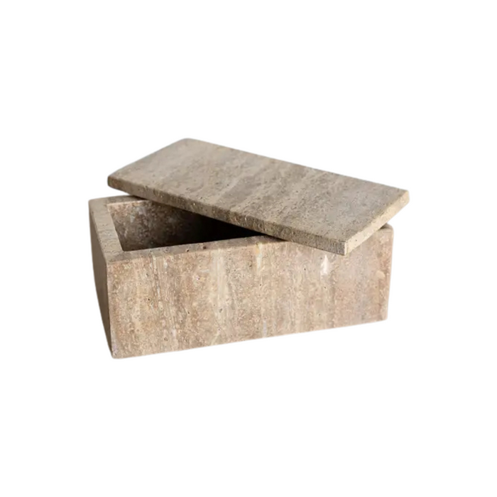 Decorative Travertine Box