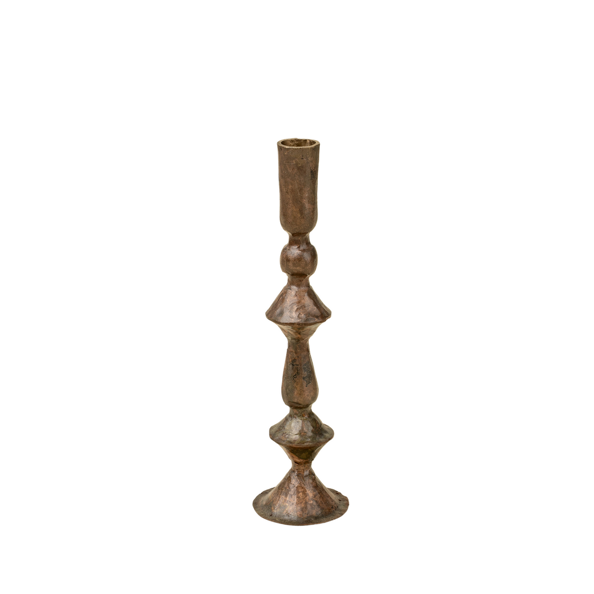 Petra Forged Candlestick (Large - Rustic Brass]