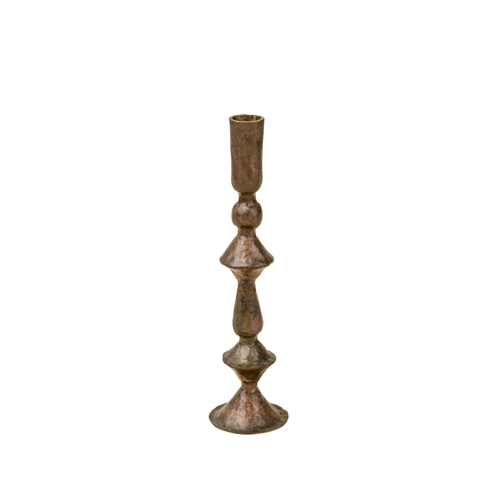 Petra Forged Candlestick (Large - Rustic Brass]