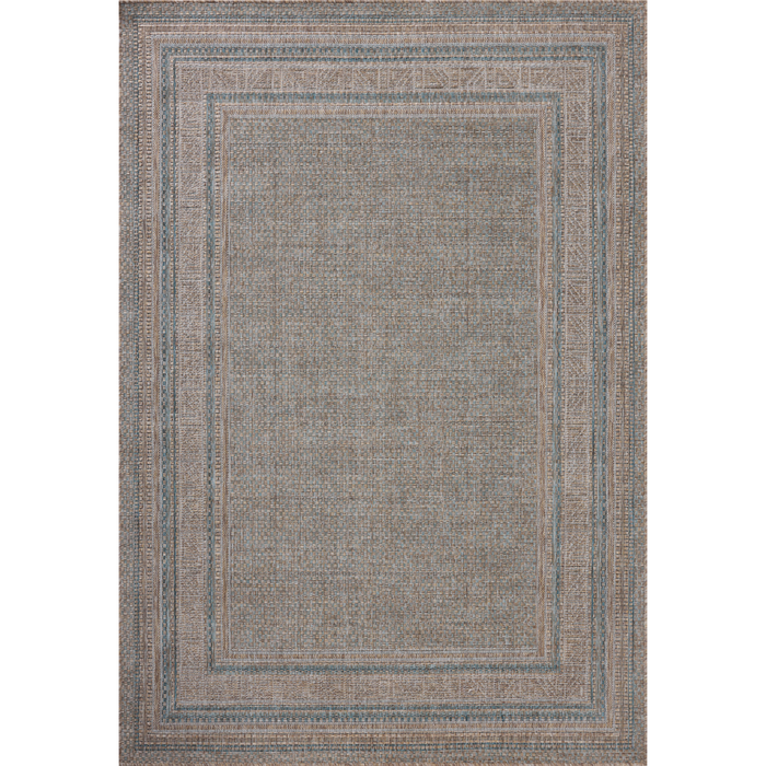 Topanga (Amber Lewis × Loloi) TOP-05 Indoor/Outdoor Rug [Natural/Teal]