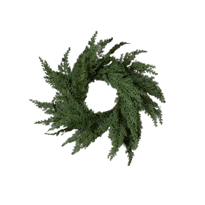Cypress Leaf Real Touch 14” Wreath