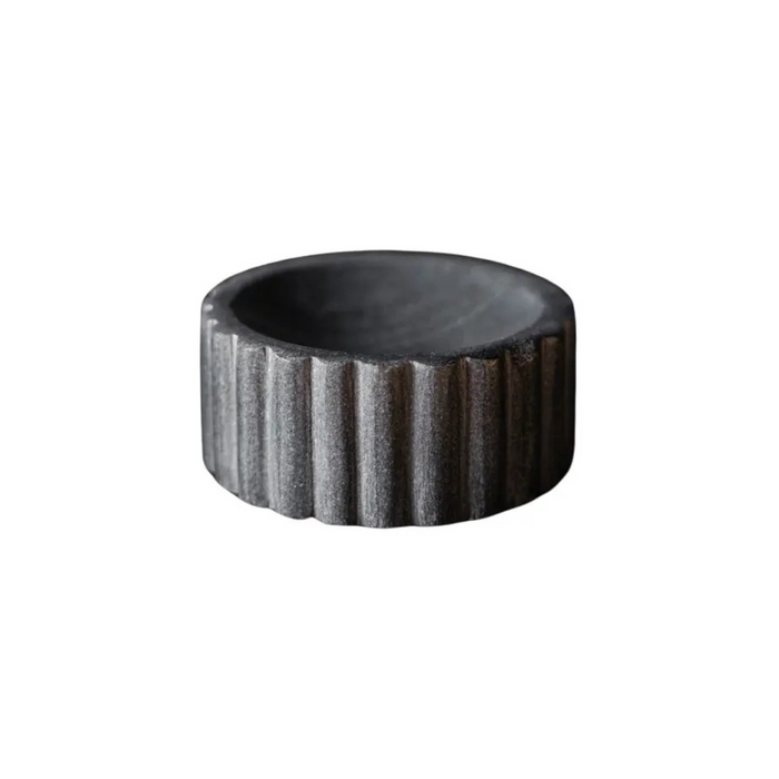 Black Marble Fluted Soap Dish