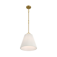 1-Light Knife Pleat Pendant