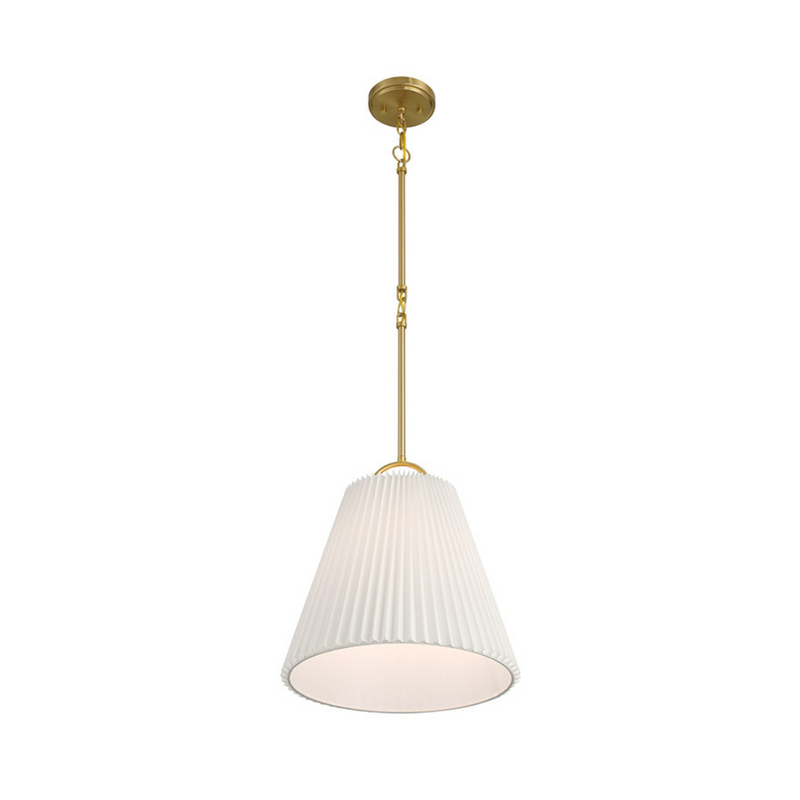 1-Light Knife Pleat Pendant