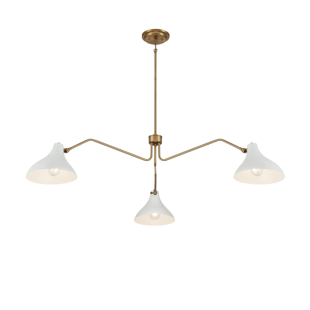 3-Light Angled Arm Pendant