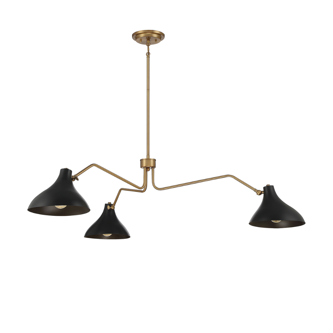 3-Light Angled Arm Pendant